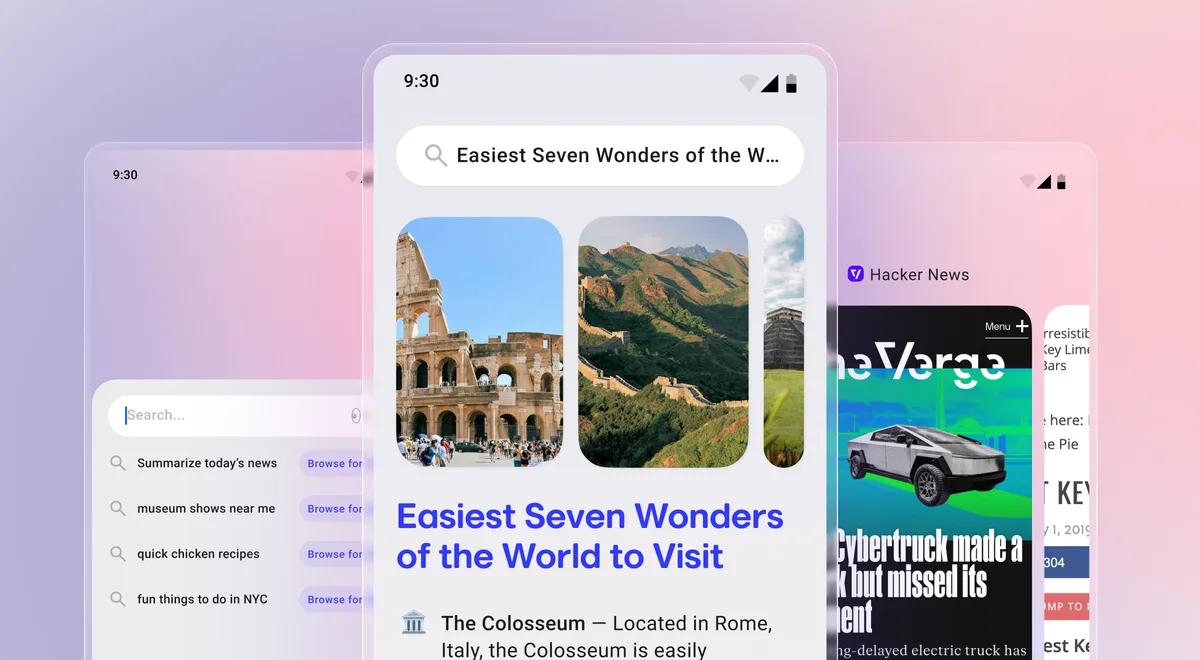 Arc Search interface overview