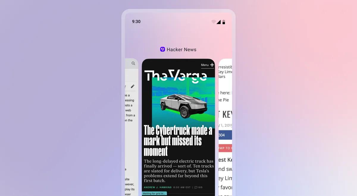 Android-first tab switcher with horizontal scroll