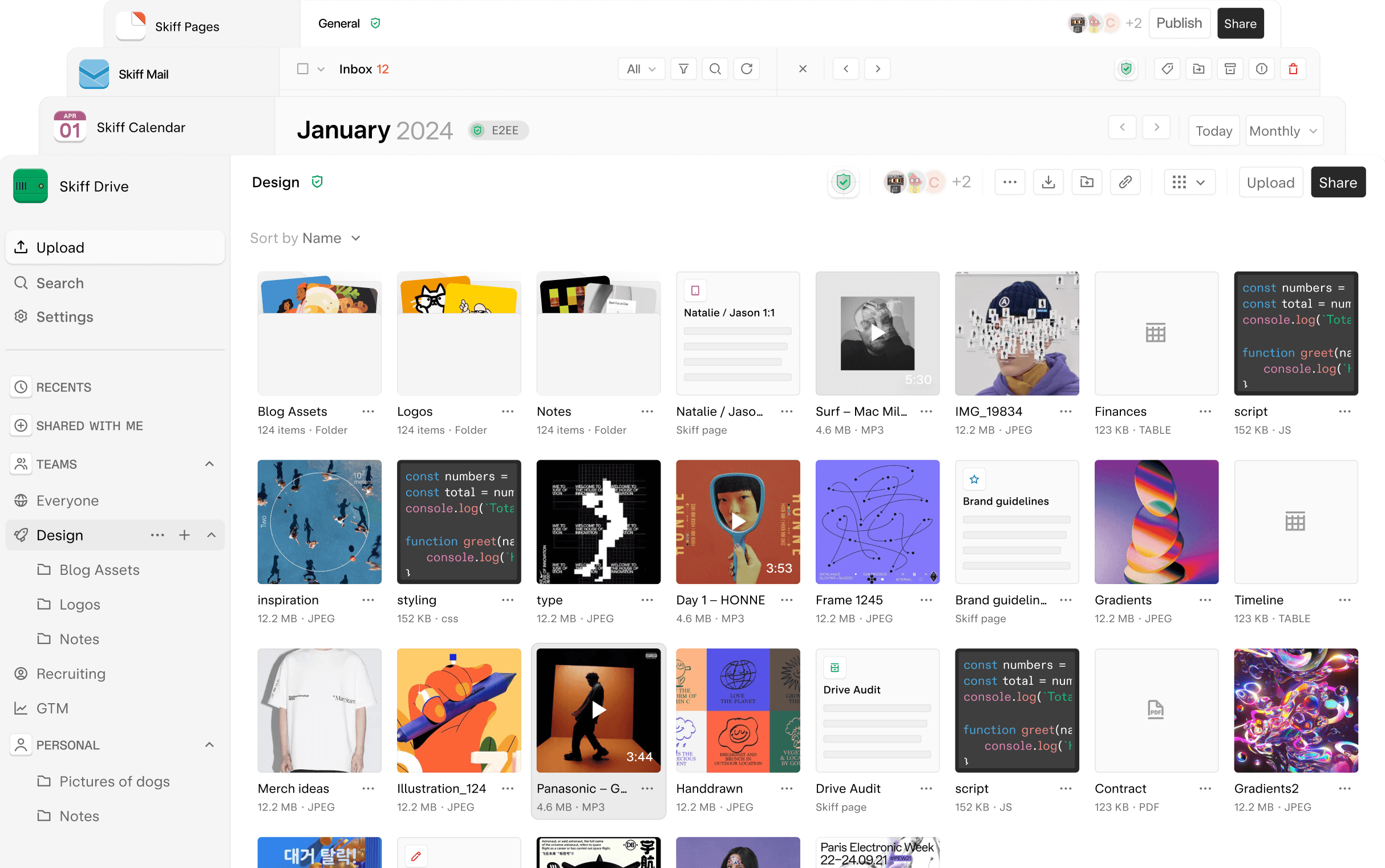 Skiff Mail interface